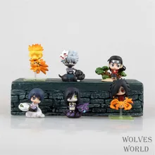 WVW 6pcs/Set Anime Q version Naruto Uzumaki Naruto Orochimaru Madara Model PVC Toy Action Figure Decoration For Collection Gift