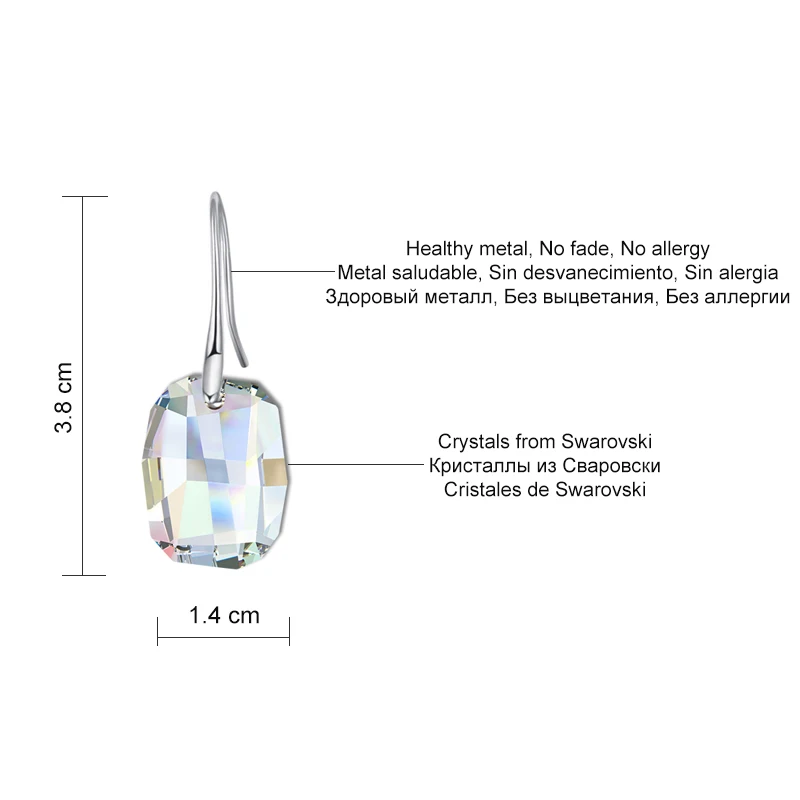 Женские серьги подвески с кристаллами Сваровски 6 цветов|pendant earrings|drop earringsearrings with