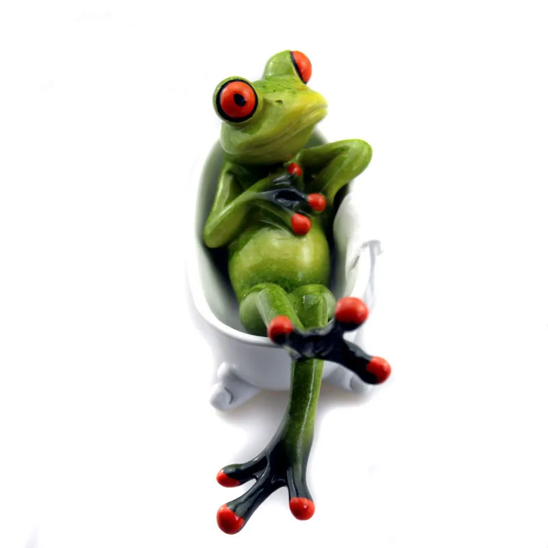 

Resin Craft Spoof Frog Statue Sculpture Home Decoration Accessorie Resin Funny Spoof Frog Statue Creative Home Decoration