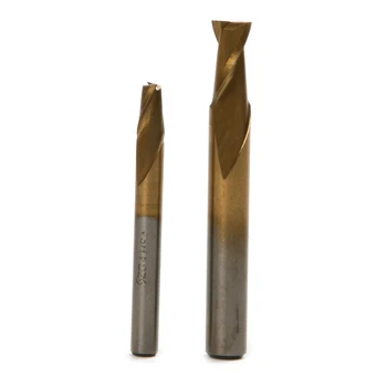 

2pcs/set 2 Flute HSS & Aluminium End Mill Cutter CNC 4mm Engraving Bit Ti