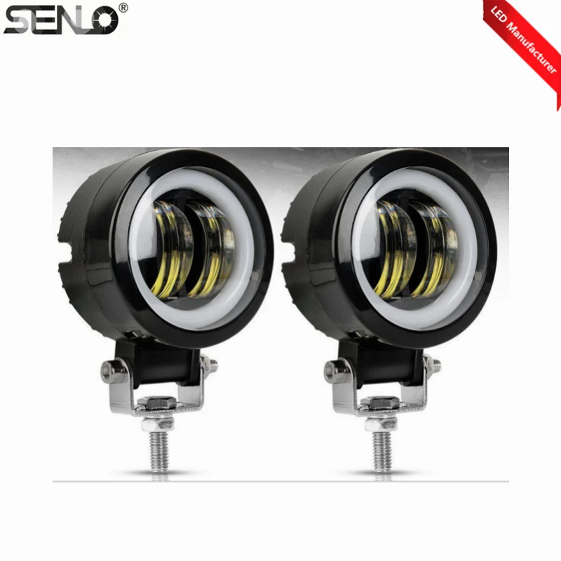 

1 Piece Waterproof LED Work Lights 20W 6000K 3 inch Angel Eye Light spot fog light For Car Motorcycle Offroad Car Boat Halo Jeep