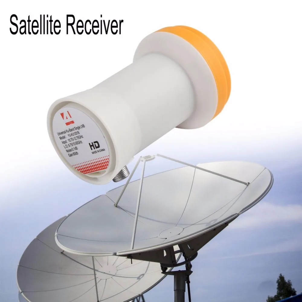 Universal Ku-Band Single LNBF 9.75/10.6KU Dual Output Full HD Digital KU LNB Satellite Receiver High Band Low Band