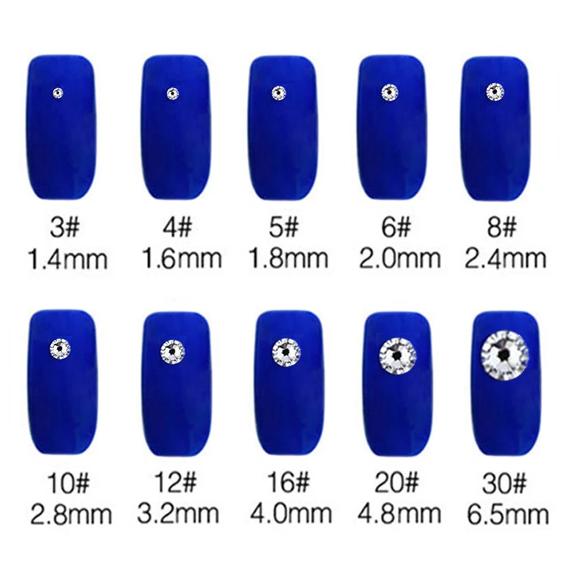 Супер Блестящий Стразы для ногтей с плоской задней стороной, смешанные размеры, дизайн ногтей, украшения, камни, блестящие камни, аксессуары для маникюра