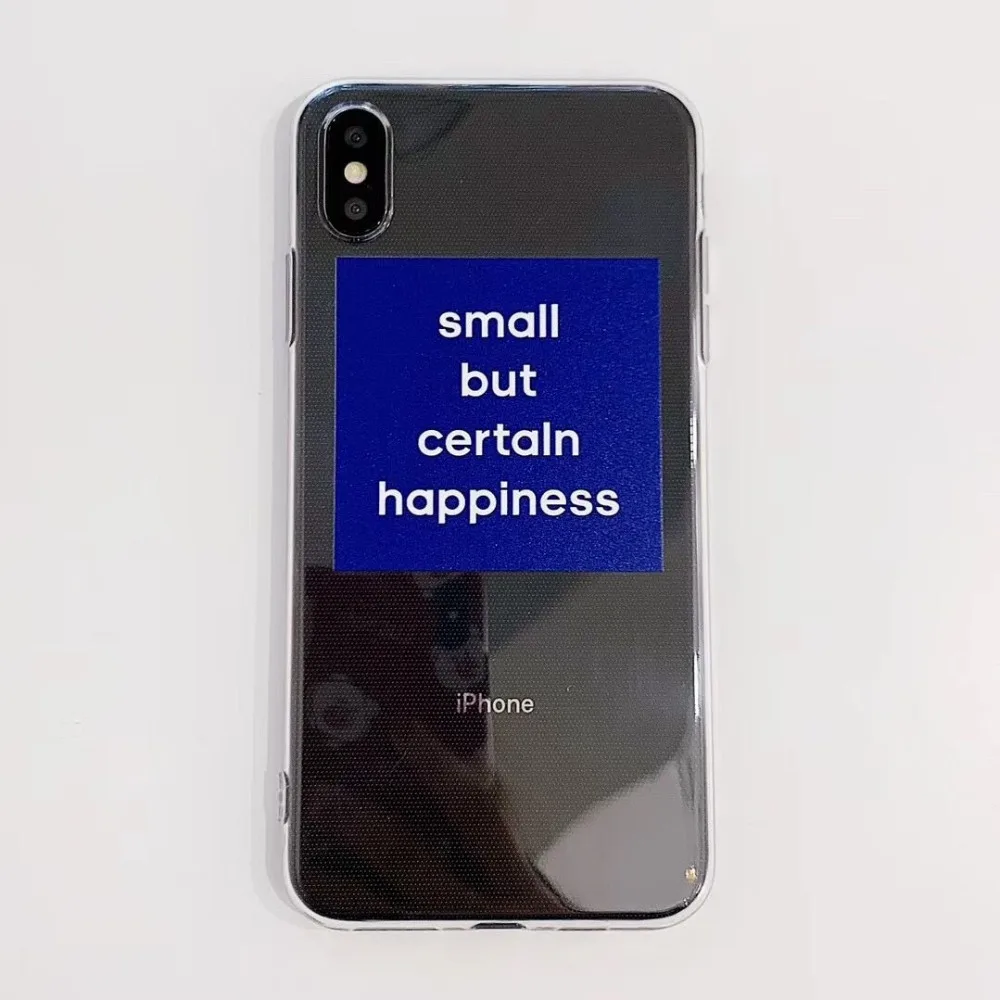 Transparent ins Simple love Couple soft shell For iPhone 7 7Plus 6 6S 6Plus 8 8Plus X XR XS Max Thin and light TPU Anti-fall Phone case04