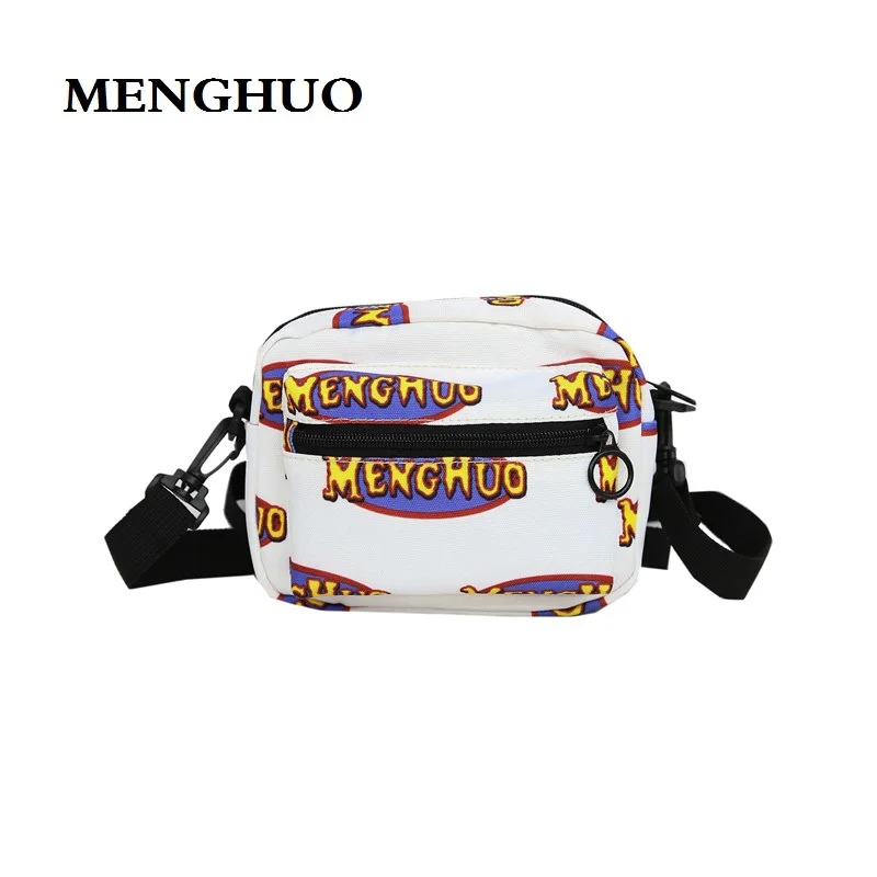 

MENGHUO Waterproof Nylon Female Handbags Girls Messenger Bags Small Crossbody Women Mini Bags Casual Letter Women Shoulder Bags