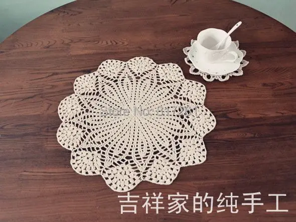 Lovely Coasters Handmade Crochet Cotton Flower Mug Doilies Tea Cup Pad Doily Mat 