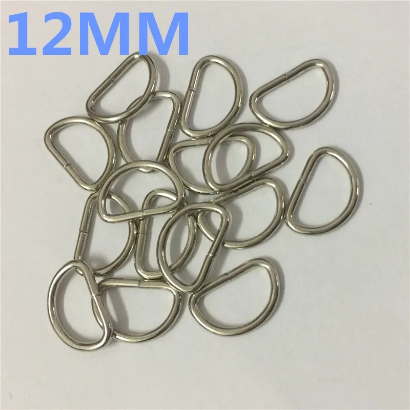 

60pcs/lot 1/2 inch 12mm metal flat D Dee Ring adjustable buckles DIY accessories shoes bag webbing strap