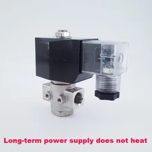 Нулевое давление начала 1/" 24VDC 220V отверстия 1,5 мм/2,5 мм/3/4/5/6 мм 2 way кувшин для воды из нержавеющей стали N.O электромагнитный клапан теплозащитное катушки