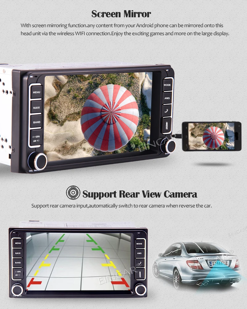 Flash Deal Car Media Player 2 Din MP5 Video Player Support Bluetooth Handsfree Calls Mirror link for Android Phones in Dash GPS Navigation 3