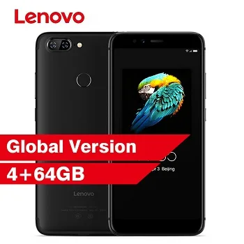 Lenovo S5 K520, 4 Гб ОЗУ, 64 Гб ПЗУ, смартфон, двойная задняя камера 13 МП+ фронтальная камера 16 Мп, распознавание лица, 18:9, полный экран, 4K видео, мобильный телефон