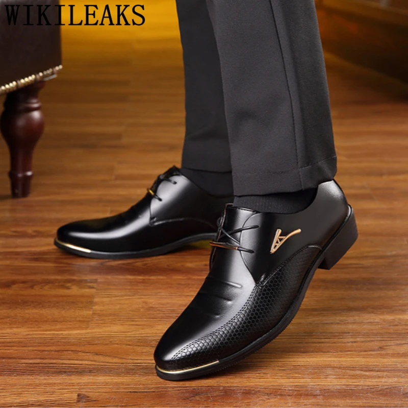 Zapatos De Vestir De cuero Oxford para Hombre, calzado Formal De negocios para oficina