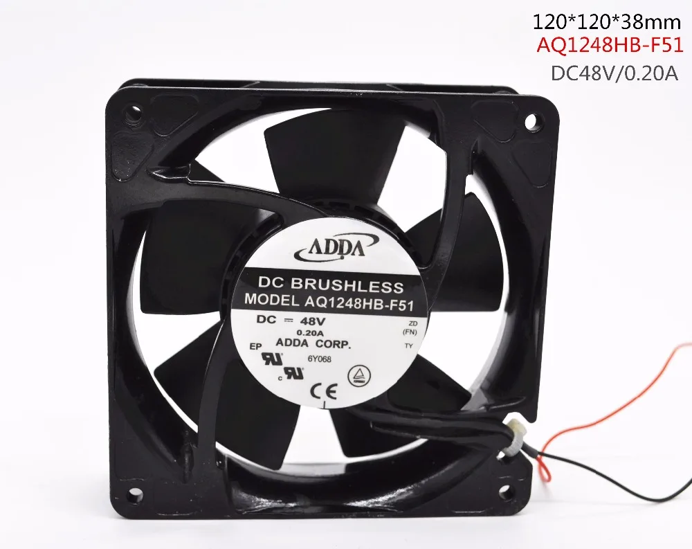 

New ADDA 12038 AQ1248HB-F51 12CM 48V 0.2A 2-lines humidifier fan waterproof cooling fan