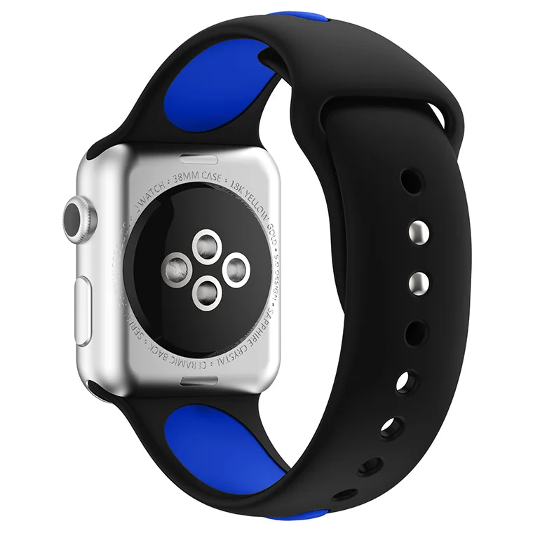 Силиконовый ремешок JANSIN для apple watch series 5 4 3 2, спортивный ремешок для iwatch 38 мм/42 мм/40 мм/44 мм, цветной ремешок для замены