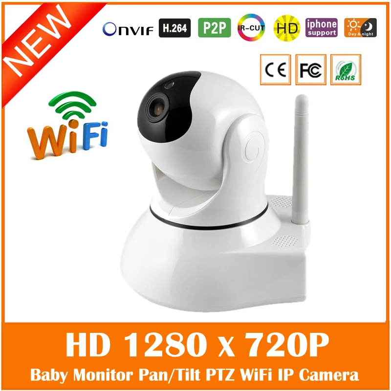 Hd 720p Night Vision Wifi Wireless Ip Camera P2p Ptz