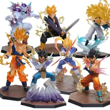 Gotenks Сон Гоку Вегета стволы морозильник ПВХ Фигурки Dragon Ball Z Коллекционная модель куклы Dragonball Z DBZ игрушки brinqudoes