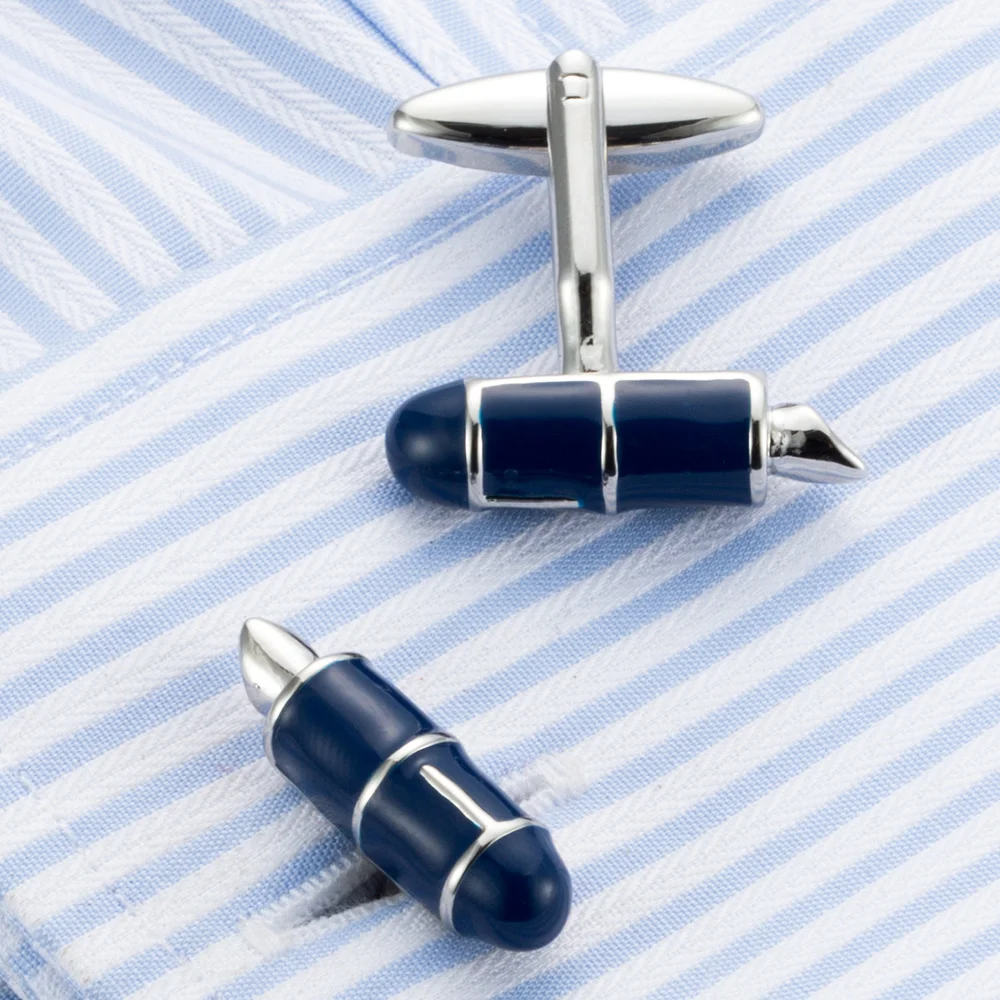 

VAGULA Blue Fountain Pen Cuff links Quality French Cufflinks Laywer Gift links Jewellery Gemelos Men Jewelry 709