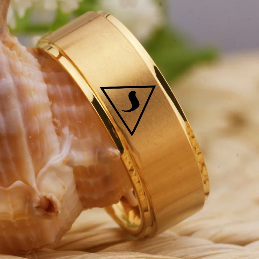 YGK Jewelry Scotish 14th Degree MASONIC Freemason Mason Tungsten Rings for Men's Bridegroom Wedding Engagement Anniversary Ring wedding rings jewelry rings