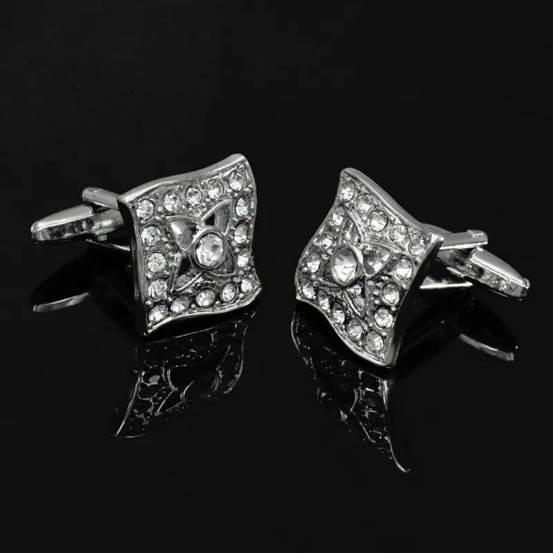 

Luxury Cubic Zirconia Cufflinks Top Quality Wedding Presents and Gifts