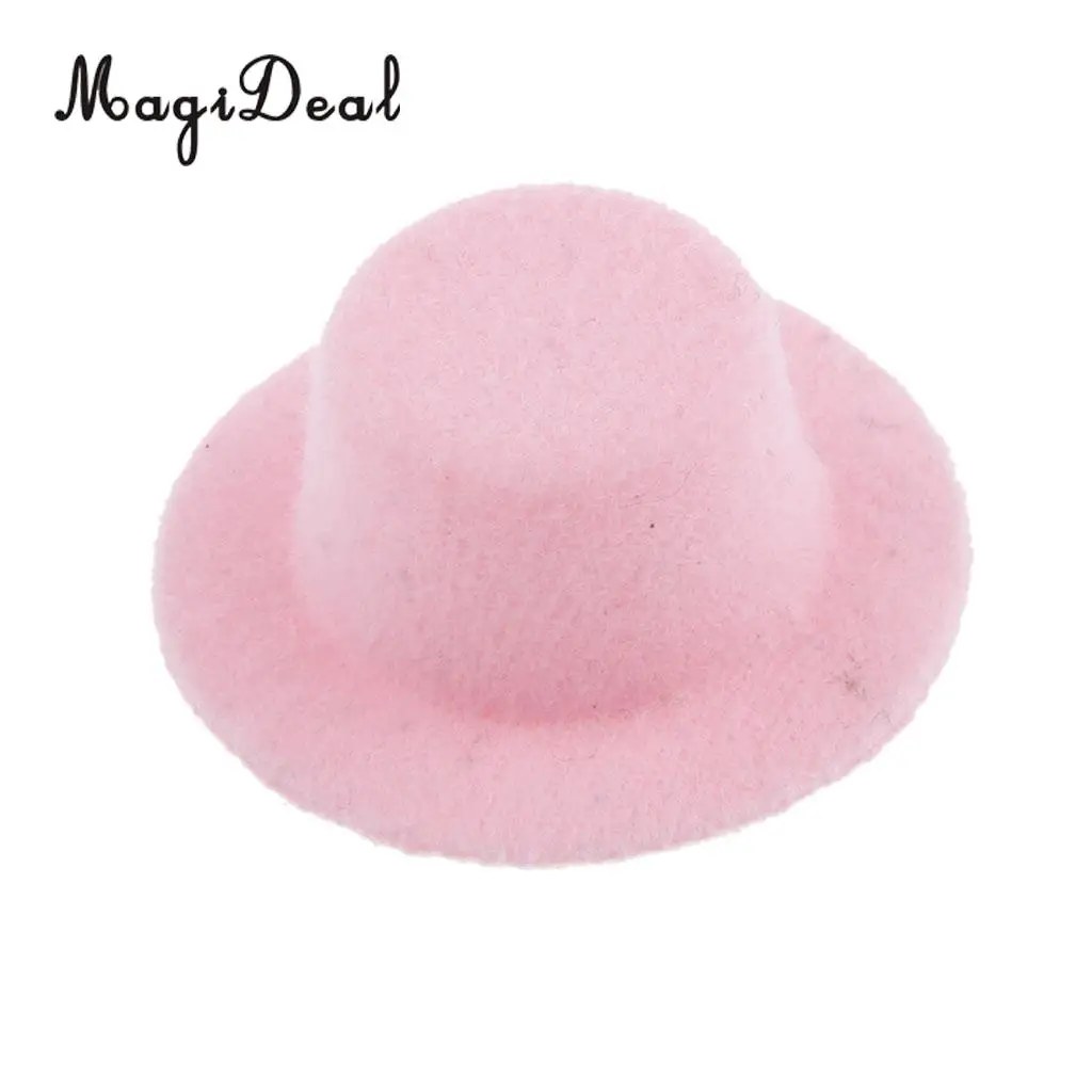 MagiDeal 1Pc 1/12 Scale Dolls House Miniature Bowler Polyester Hat for Party Dance Stage Show Children Lovely Toy Acce 4 Colors