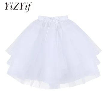 

YiZYiF Ballet Dress Kids Girls 3 Layers Net Petticoat Underskirt Crinoline Slip Petticoat for Flower Girls Wedding Dress