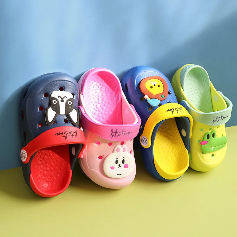 2019 High Quality Summer Cartoon Garden Shoes Hollow Cute Hole Shoes Children's Beach Shoes Non-slip Breathable Croc Shoes