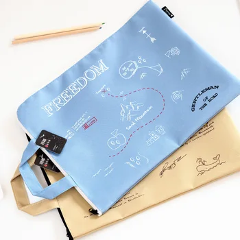 

1pcs student creative stationery file bag test paper bag Oxford Brake chain portable Su Mai home Search secret A4 file bag