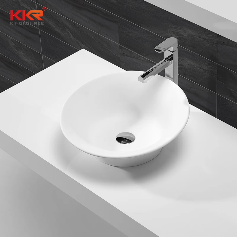 

KKR KINGKONREE solid surface artificial stone countertop wash basin for children KKR-1508