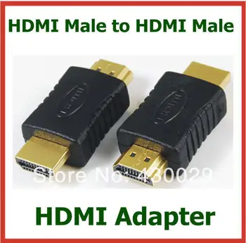 

500pcs DHL Free Shipping HDMI Male to HDMI Male Adapter Converter Cable Connector Gold Plated High Quality Wholesale