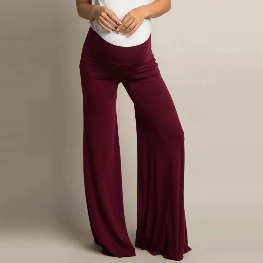 

MUQGEW Maternity Pants for Pregnant Woman High Waist Long Pants Trousers Femme Pregnant Comfort Prop Women Belly Legging