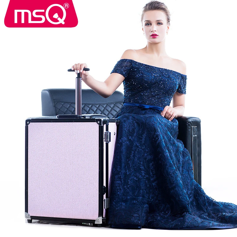 

MSQ Make Up Tools for Handle Trolley Large Professional Cosmetic Case with A Drill Multi-layer Stent Drawstring Bar LDE Lamp