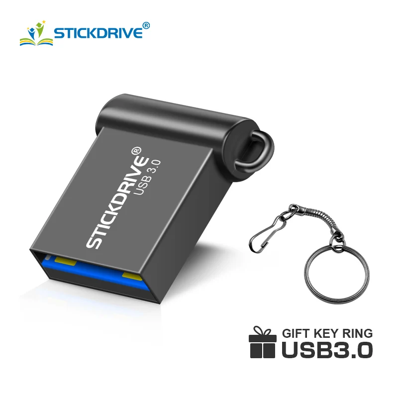 Подарочный Брелок, usb 3,0, флеш-накопитель, 16 ГБ, 32 ГБ, память, usb флешка, 64 ГБ, 128 ГБ, флешка, 3,0, usb флеш-накопитель, мини u-диск - Цвет: Black