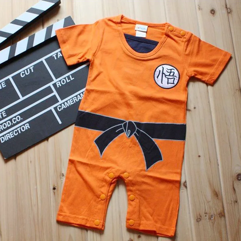 2016 New Summer 100 Cotton Baby Girls Rompers Wu Kong Costume Baby Boys Jumpsuit Short Sleeve