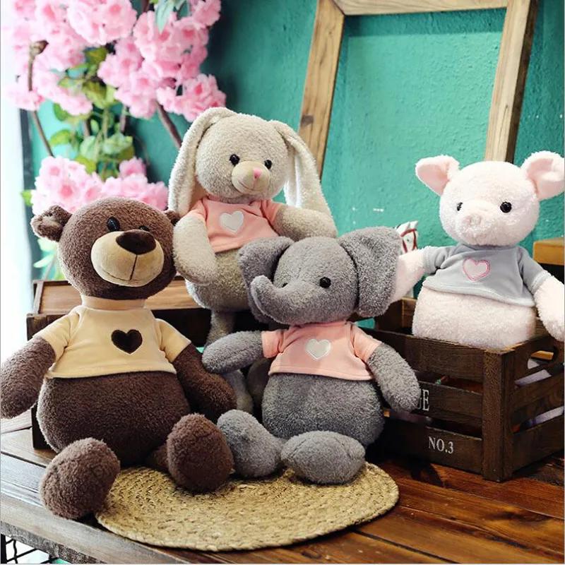 

Cute Bear Elephant Pig Rabbit Plush Toys Stuffed Animal Plush Doll Toy Children Birthday Gift Valentine's Day Gifts