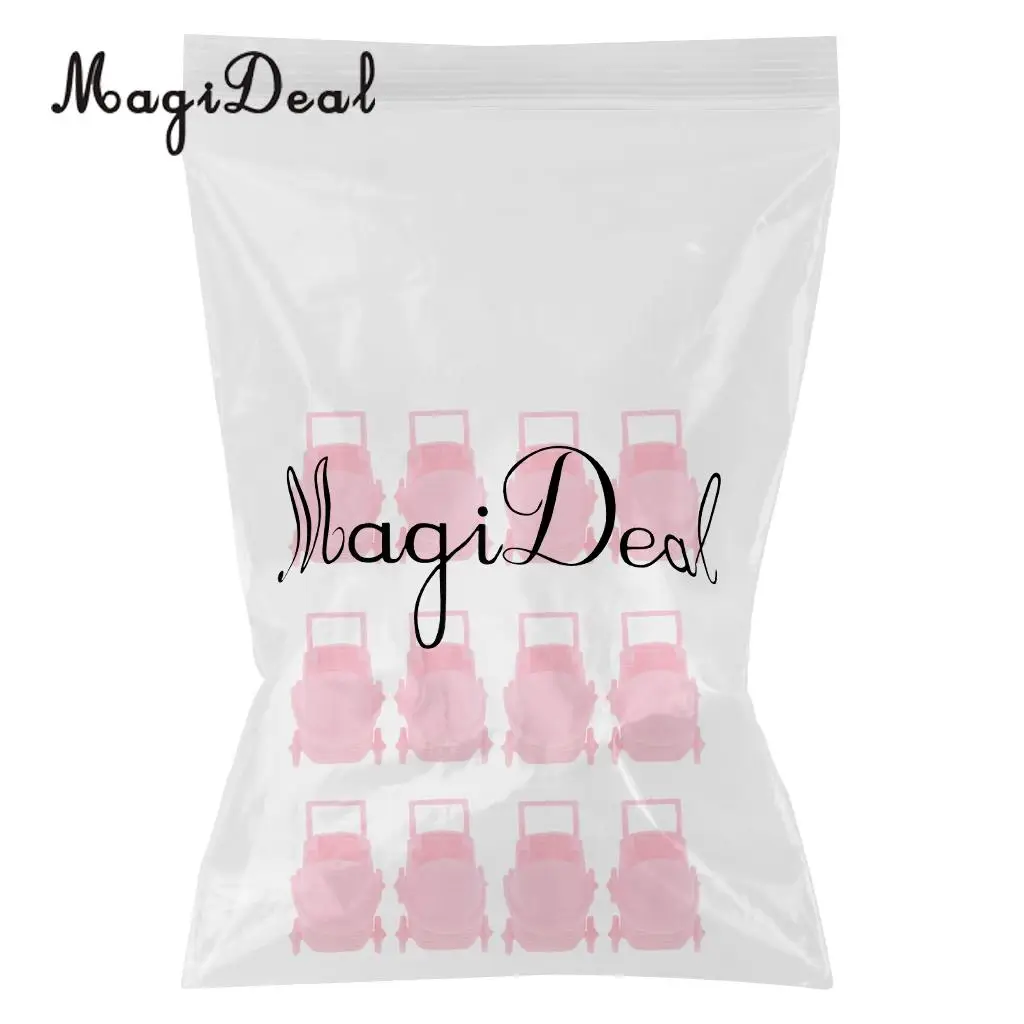 MagiDeal 12 шт./компл. Пластик детскую коляску Baby Shower вечерние пользу украшения стола розового и голубого цвета