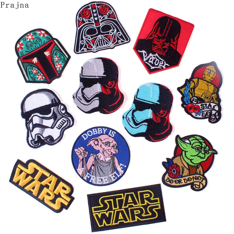 

Prajna Star Wars Patch Stranger Things Camping Patch Iron On Embroidered Patches For Clothes Stripes Applique Sticker On Clothes
