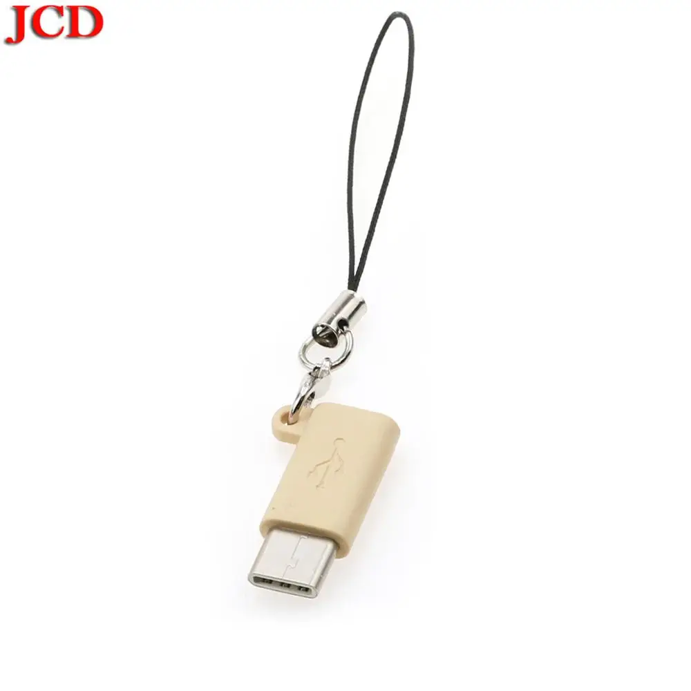 JCD для Micro USB для Xiaomi женский Тип C 3,1 штепсельный кабельный переходник круглый кабель для зарядки и синхронизации данных USB C конвертер для samsung S8/для LG G5 G6 - Цвет: Gold