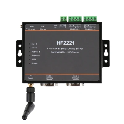 Сервер последовательного устройства HF2221 с 2 портами Wifi сервер RS232/RS422/RS485 для