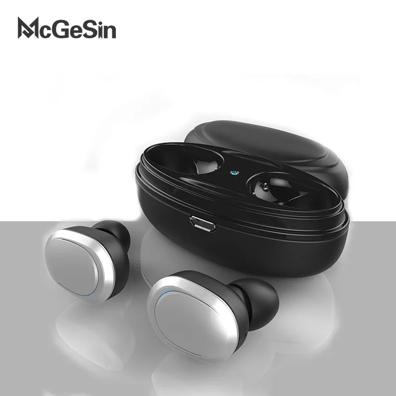 

McGeSin TWS Bluetooth Earphone Mini Wireless Headset Stereo Sound Deep BASS Earbuds Wireless Earphones for Phone with mic
