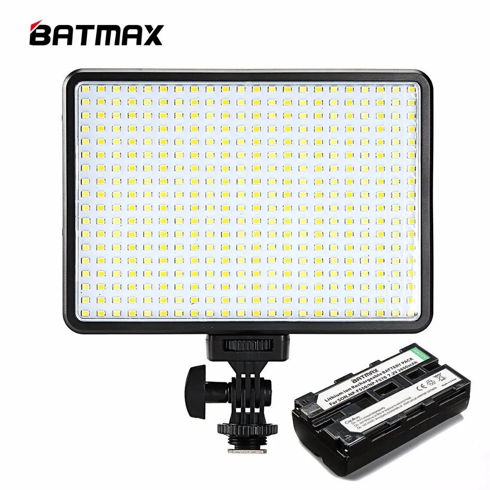 Batmax 396LED видео свет двухцветная диммируемая тонкая DSLR + батарея + зарядное устройство для камеры Canon Nikon Facebook YouTube show Live