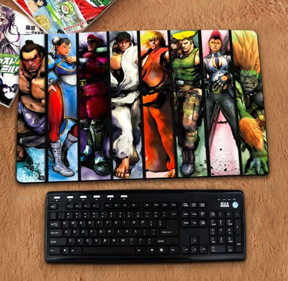 Street Fighter Anime Characters Desk Mouse Pad Table Play Mat