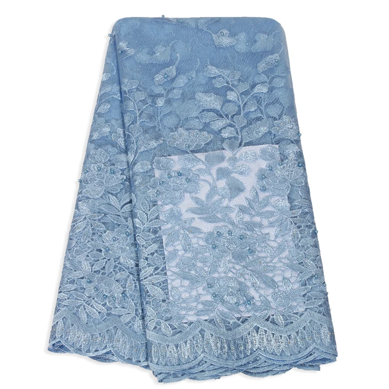 

Bestway 2019 Latest French Nigerian Laces Fabrics Tulle African Fabric For Wedding African Lace Fabric Materials Party Dresses