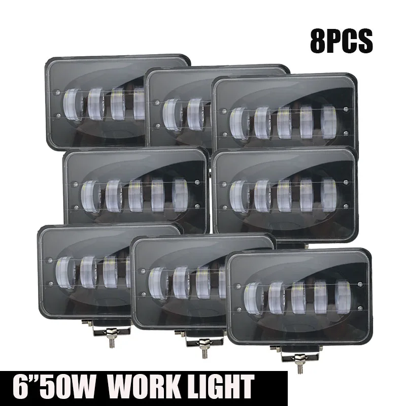 6 inch LED Work Light for ATV Niva Jeep Ford Tractor Toyota Auto Driving 50W Cubes Driving Fog Lamps Waterproof 6 inch LED Work Light for ATV Niva Jeep Ford Tractor Toyota Auto Driving 50W Cubes Driving Fog Lamps Waterproof