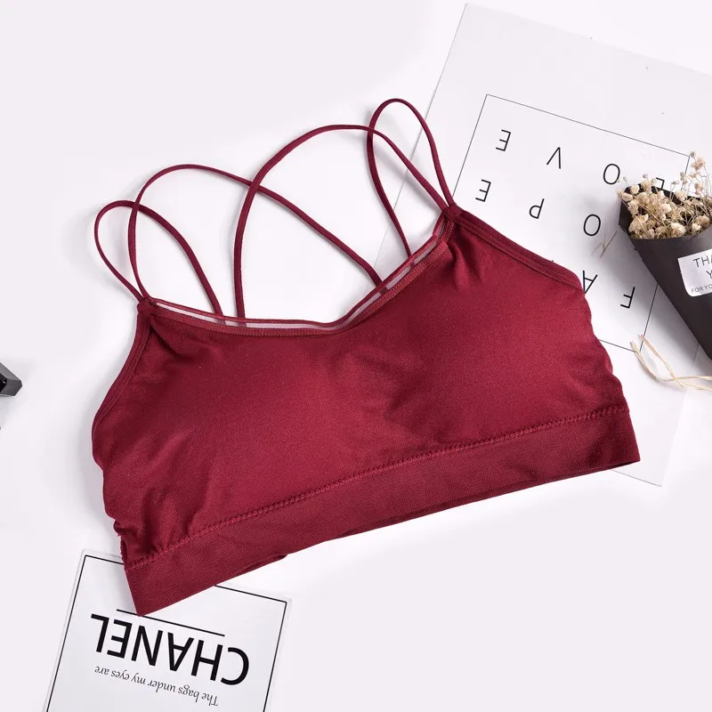 Buy One Piece Bra Seamless Chest Padded Small Straps