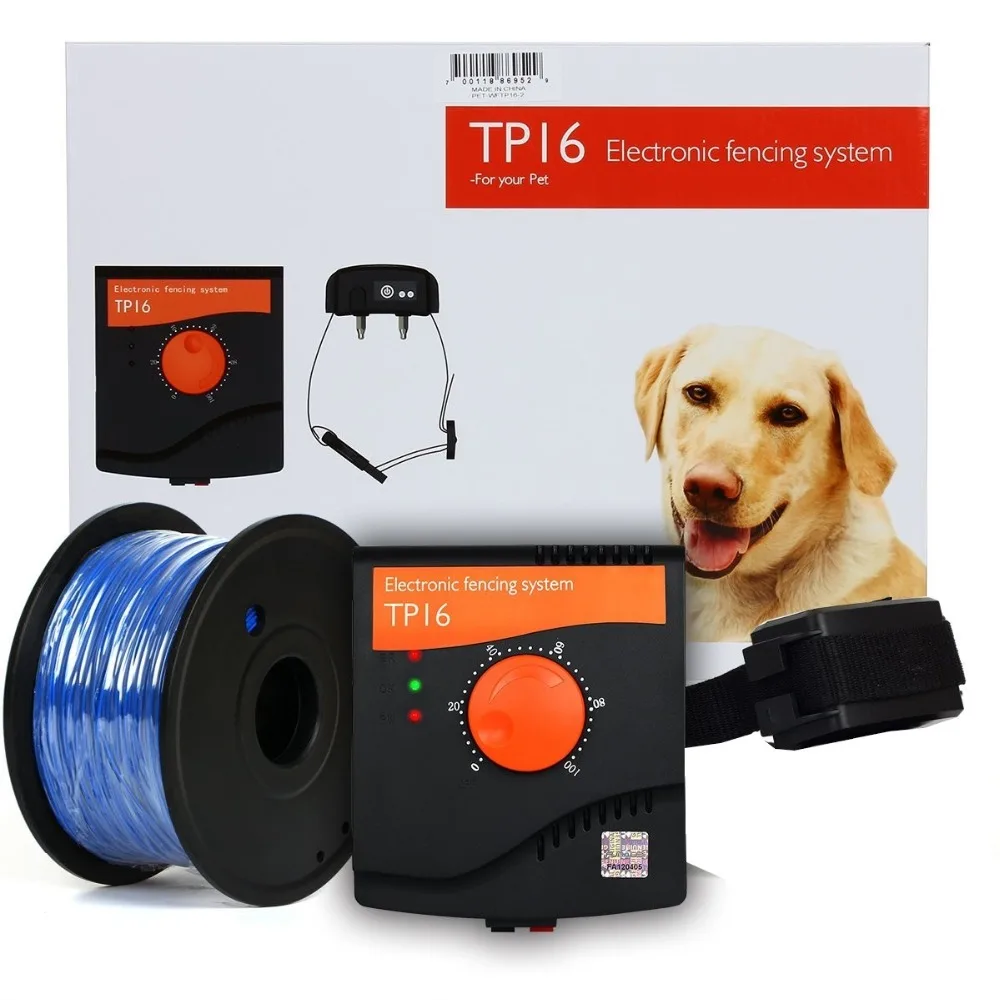 

Pet Fence System 1000 Ft Extra Thick 18 Gauge Wire Rechargeable Waterproof Shock Adjustable Receiver Collar