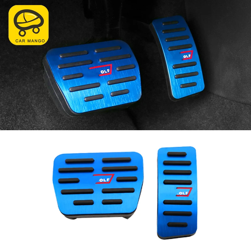 CarManGo For Volkswagen Golf 7 Golf 7.5 Car Styling Accelerator Rest Brake Pedal Cover Trim Frame Sticker Interior Accessories