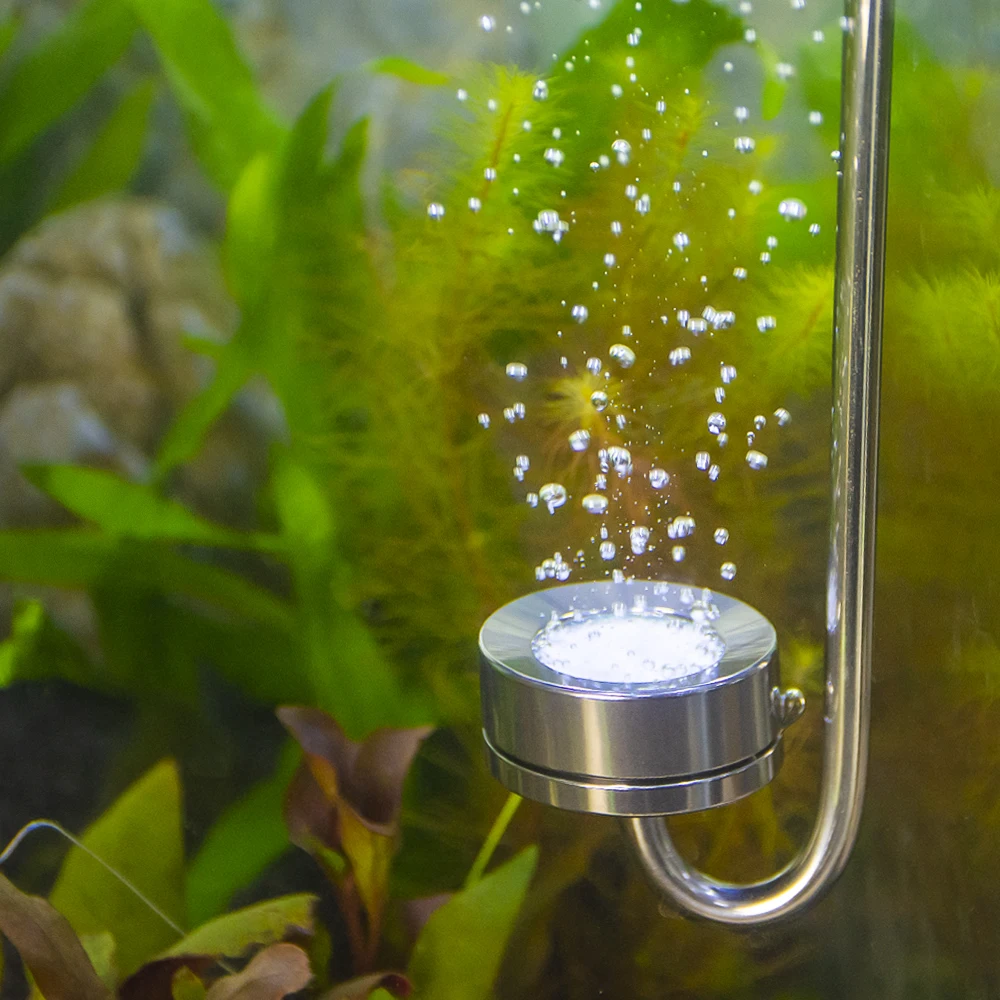 

High Quality Aquarium CO2 Diffuser Stainless Steel CO2 Diffuser Atomizer Flat Design with 1mete Air Line 1x Check Valve S L Size