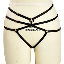 Женские сексуальные черные трусики поддерживающее нижнее белье из эластичных лямок регулируемое бикини с ремешками прозрачный бюстгальтер готичный лиф стринги ремни для нижнего белья пояс