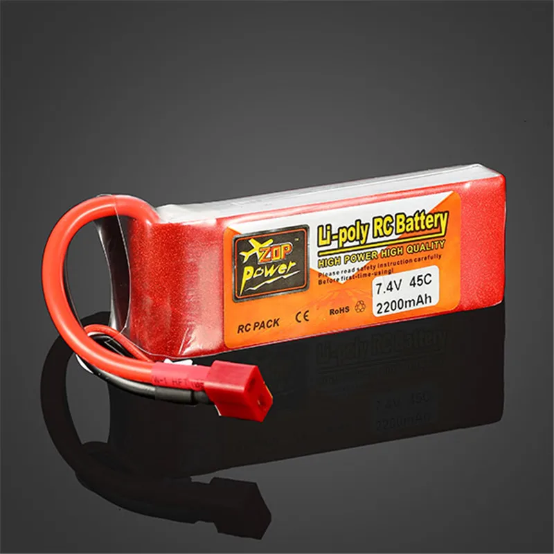 ZOP Power 7 4 V 2200mAh 2S 45C литий полимерный аккумулятор T plug высокая мощность высокое