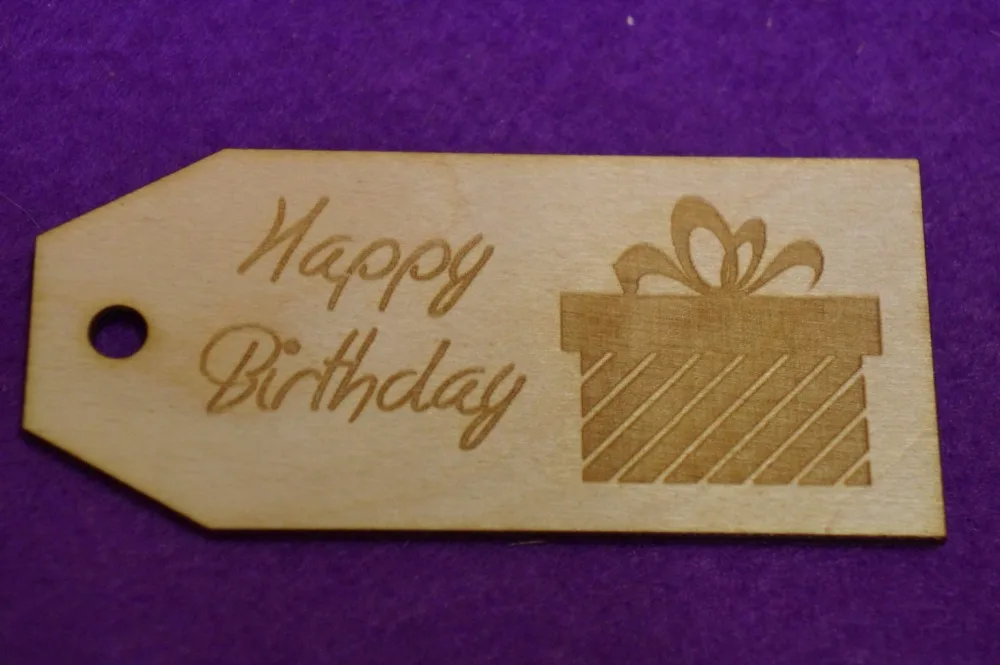 Custom wooden Happy birhday tag, rustic wedding favor tags, personalized Gift tag,wood Hang Tags