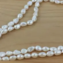 Одного stradn 9- 10 мм пресной воды белый барокко жемчужное ожерелье 40 дюймов